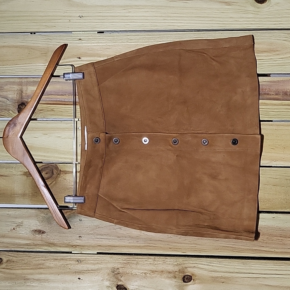 FRAME Lamb Leather Skirt